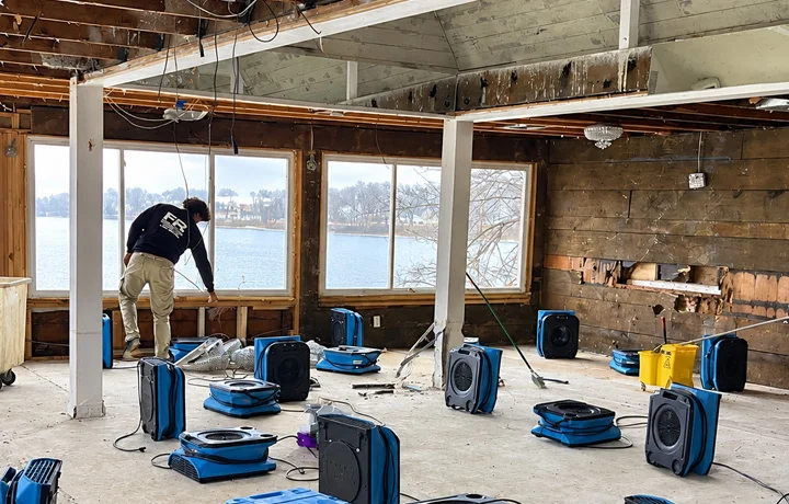 Commercial water damage restoration