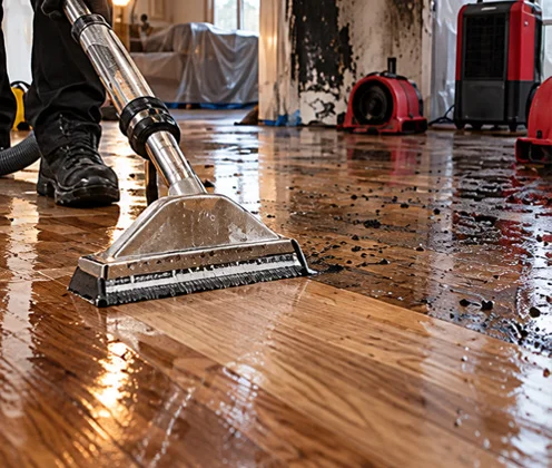 Water removal and structural drying after fire damage