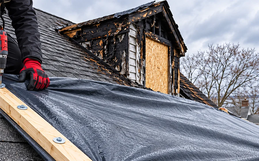 Professional fire damage restoration in a New York property