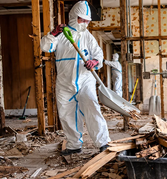 Fire damaged material and debris removal