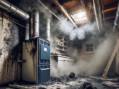 Furnace Puffback Cleanup East Marion NY